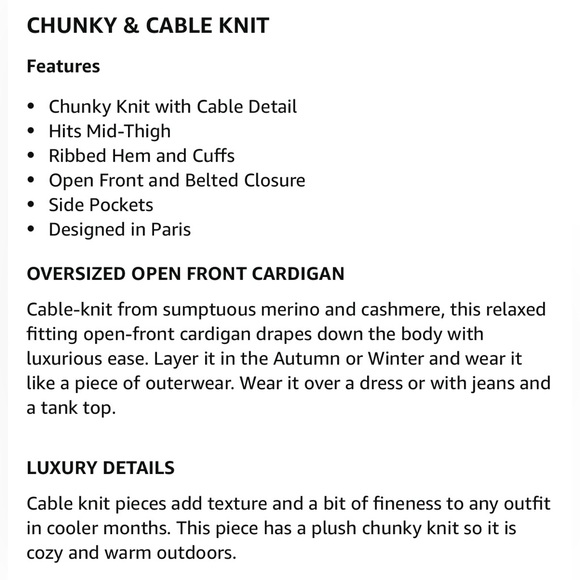 Dreamy Soft Cashmere Grey Belted Cardigan 90% merino wool 10% Cashmere M - Picture 9 of 12